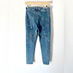 Revice‎ Star Butt Jeans Cropped High-Waisted Medium Wash Denim Size 28